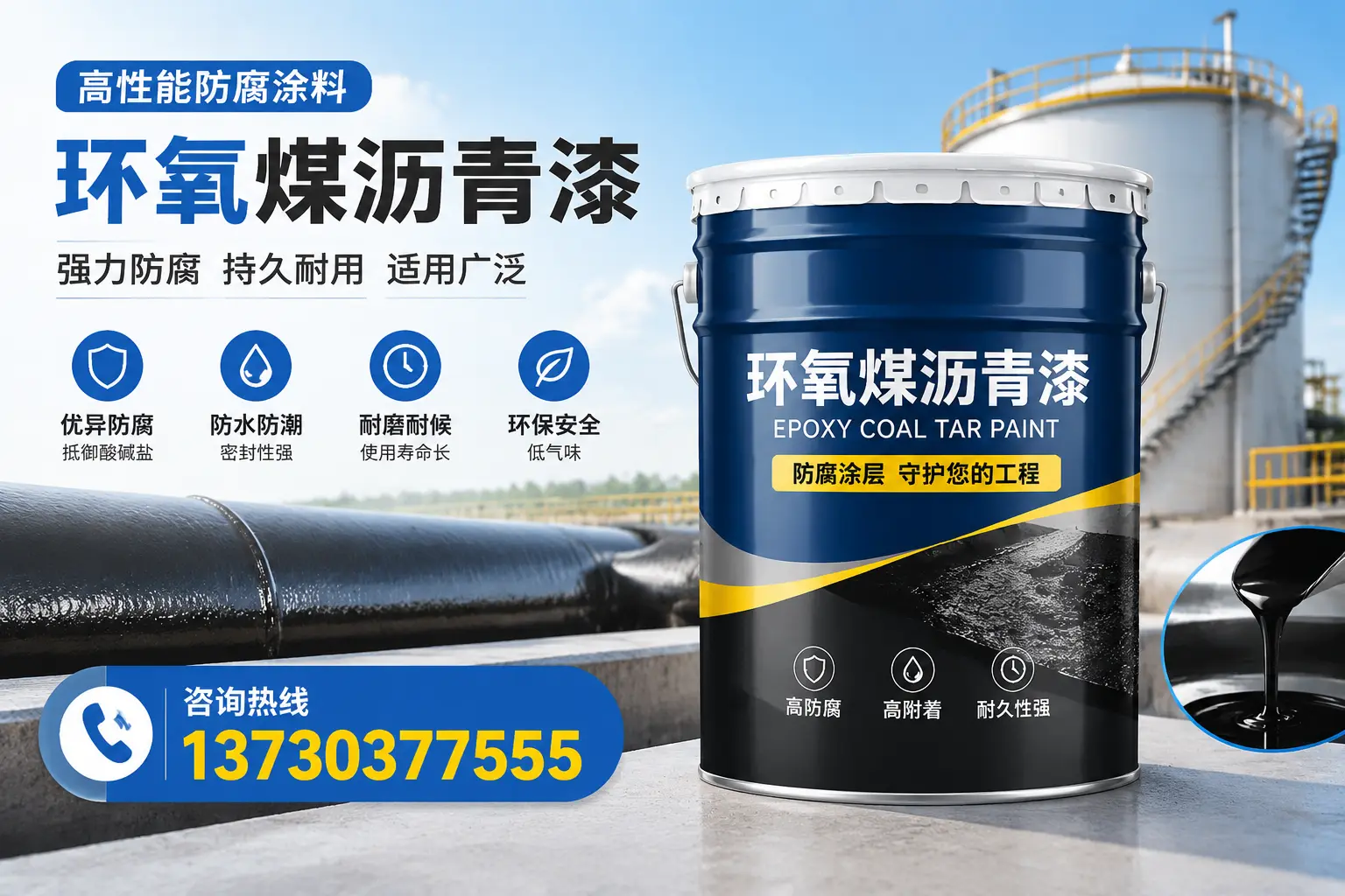 环氧煤沥青漆的耐久性分析,适合黄南的使用场景